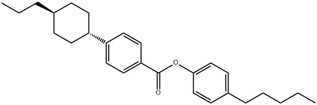 TRANS-4-(4-N-プロピルシクロヘキシル)安息香酸4-N-ペンチルフェニル 化学構造式