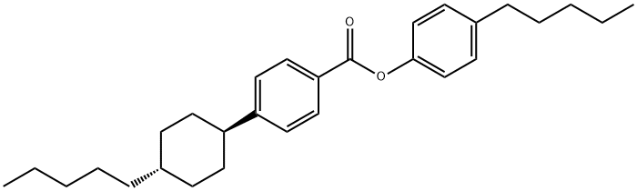 TRANS-4-(4-N-ペンチルシクロヘキシル)安息香酸4-N-ペンチルフェニル 化学構造式