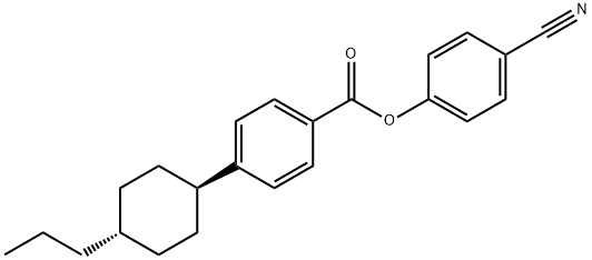 4-(4β-プロピルシクロヘキサン-1α-イル)安息香酸4-シアノフェニル 化学構造式