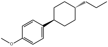 1-メトキシ-4-(trans-4-プロピルシクロヘキシル)ベンゼン 化学構造式