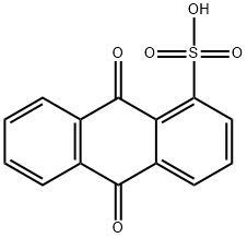 9,10-ジヒドロ-9,10-ジオキソアントラセン-1-スルホン酸 化学構造式