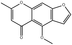 4-メトキシ-7-メチル-5H-フロ[3,2-g][1]ベンゾピラン-5-オン 化学構造式