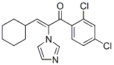 2-Propen-1-one,  3-cyclohexyl-1-(2,4-dichlorophenyl)-2-(1H-imidazol-1-yl)- Struktur