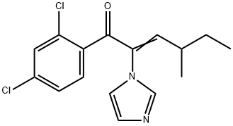 2-Hexen-1-one,  1-(2,4-dichlorophenyl)-2-(1H-imidazol-1-yl)-4-methyl- Structure