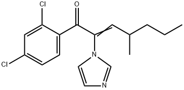 2-Hepten-1-one,  1-(2,4-dichlorophenyl)-2-(1H-imidazol-1-yl)-4-methyl- 结构式