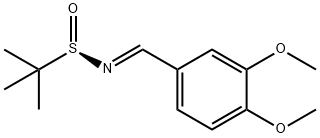 (R)-N-(3,4-dimethoxybenzylidene)-2-methylpropane-2-sulfinamide Structure