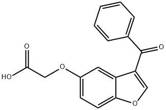 2-(3-benzoylbenzofuran-5-yl)oxyacetic acid Struktur