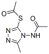 S-[4-(acetylamino)-5-methyl-4H-1,2,4-triazol-3-yl] ethanethioate Struktur