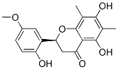 (2S)-2,3-Dihydro-5,7-dihydroxy-2-(2-hydroxy-5-methoxyphenyl)-6,8-dimethyl-4H-1-benzopyran-4-one Struktur