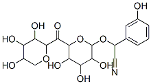 2-(3-hydroxyphenyl)-2-[3,4,5-trihydroxy-6-[(3,4,5-trihydroxyoxan-2-yl) oxymethyl]oxan-2-yl]oxy-acetonitrile Structure