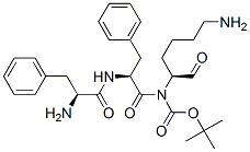 t-butoxycarbonyl-phenylalanyl-phenylalanyl-lysinal Struktur