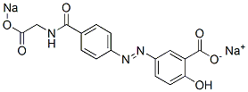 5-[[4-[(ソジオオキシカルボニルメチル)カルバモイル]フェニル]アゾ]-2-ヒドロキシ安息香酸ナトリウム 化学構造式