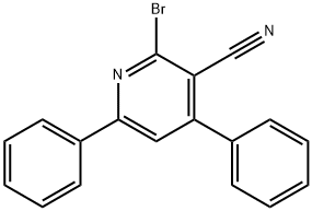 2-BroMo-4,6-diphenylnicotinonitrile Struktur