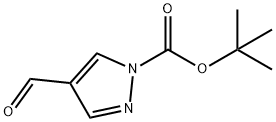 4-ホルミル-1H-ピラゾール-1-カルボン酸TERT-ブチル 化学構造式
