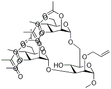 Methyl 3,6-Di-O-(α-D-Mannopyranosyl)-2-O-(2-propenyl)-α-D-Mannopyranoside Octaacetate, 82185-94-2, 结构式