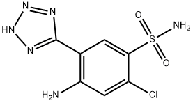 4-アミノ-2-クロロ-5-(1H-テトラゾール-5-イル)ベンゼンスルホンアミド 化学構造式