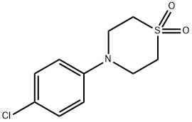 4-(4-クロロフェニル)チオモルホリン 1,1-ジオキシド 化学構造式