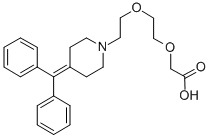 [2-[2-(4-ジフェニルメチレン-1-ピペリジニル)エトキシ]エトキシ]酢酸 化学構造式