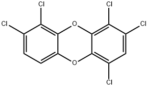 1,2,4,8,9-ペンタクロロジベンゾ-p-ジオキシン 化学構造式