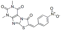 Thiazolo[2,3-f]purine-2,4,6(1H,3H,7H)-trione,  1,3-dimethyl-7-[(4-nitrophenyl)methylene]- Struktur