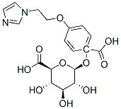 beta-D-Glucopyranuronic acid, 1-(4-(2-(1H-imidazol-1-yl)ethoxy)benzoat e) Struktur