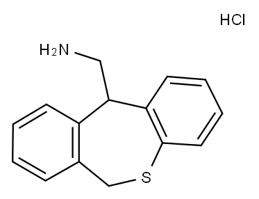 11-(Aminomethyl)-6,11-dihydrodibenzo(b,e)thiepin hydrochloride Struktur