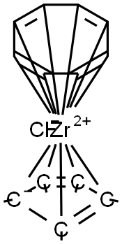 环辛四烯五甲基环戊二烯氯化锆, 82404-98-6, 结构式