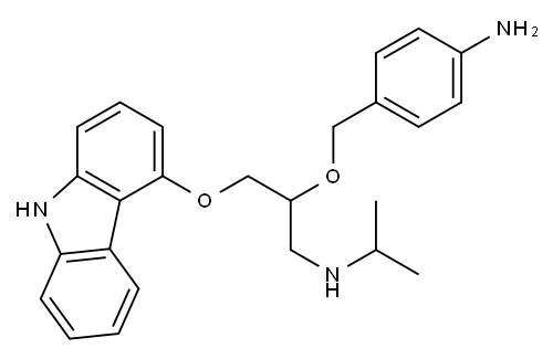 4-aminobenzylcarazolol Struktur