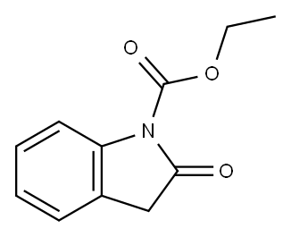2-oxo-2,3-dihydroindole-1-carboxylic acid ethyl ester 结构式