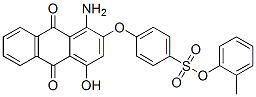 4-[(1-アミノ-9,10-ジヒドロ-4-ヒドロキシ-9,10-ジオキソアントラセン)-2-イルオキシ]ベンゼンスルホン酸2-メチルフェニル 化学構造式