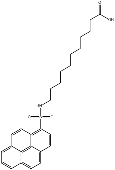 11-（芘-1-磺酰胺）癸酸, 82481-70-7, 结构式