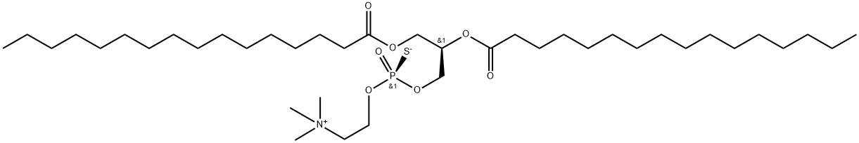 1,2-dipalmitoyl-sn-glycero-3-thiophosphocholine 结构式