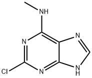 2-クロロ-N-メチル-9H-プリン-6-アミン 化学構造式