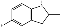 5-FLUORO-2,3-DIHYDRO-2-METHYL-1H-INDOLE, 825-70-7, 结构式