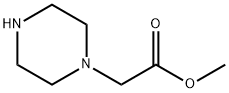 1-ピペラジニル酢酸メチル 化学構造式