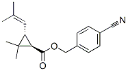 (1R)-3,3-ジメチル-2β-(2-メチル-1-プロペニル)シクロプロパン-1α-カルボン酸4-シアノベンジル 化学構造式