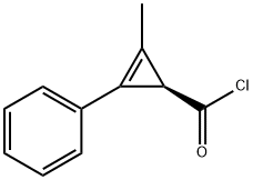 2-Cyclopropene-1-carbonylchloride,2-methyl-3-phenyl-,(R)-(9CI) Structure