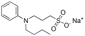 3-(N-ブチルアニリノ)-1-プロパンスルホン酸ナトリウム 化学構造式