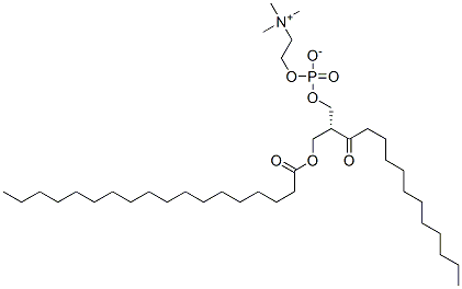 (R)-(7-Lauroyl-4-oxido-10-oxo-3,5,9-trioxa-4-phosphaheptacosyl)trimeth ylammonium 4-oxide 结构式