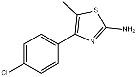 2-アミノ-4-(4-クロロフェニル)-5-メチルチアゾール 化学構造式