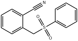 2-(フェニルスルホニルメチル)ベンゾニトリル 化学構造式