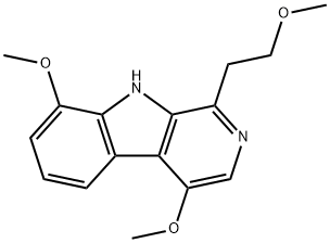 1-(2-メトキシエチル)-4,8-ジメトキシ-9H-ピリド[3,4-b]インドール 化学構造式