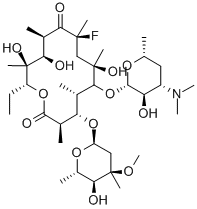 8-フルオロエリスロマイシン 化学構造式