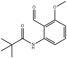 N-(2-ホルミル-3-メトキシフェニル)-2,2-ジメチルプロパンアミド 化学構造式