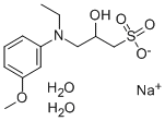 3-(N-エチル-3-メトキシアニリノ)-2-ヒドロキシ-1-プロパンスルホン酸ナトリウム [生化学用] 化学構造式
