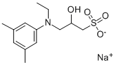 N-乙基-N-(2-羟基-3-磺丙基)-3,5-二甲基苯胺钠盐一水合物, 82692-97-5, 结构式
