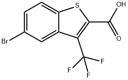 Benzo[b]thiophene-2-carboxylic acid, 5-bromo-3-(trifluoromethyl)- Structure