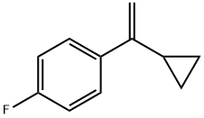 1-(1-シクロプロピルエテニル)-4-フルオロベンゼン 化学構造式