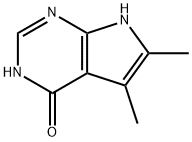 5,6-二甲基-7H-吡咯并[2,3-D]嘧啶-4(3H)-酮, 82703-35-3, 结构式