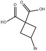 1,1-Cyclobutanedicarboxylic acid, 3-broMo- Structure
